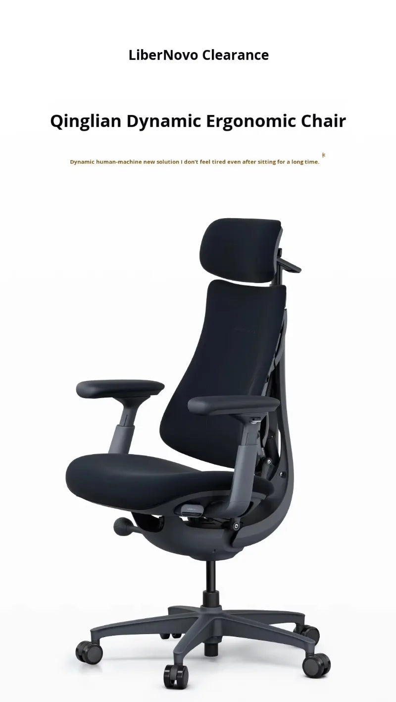 LiberNovo Omni Dynamic Ergonomic Adjustable Aluminum Alloy Electric Slide Office Swivel Chair Game Chair High Back Support