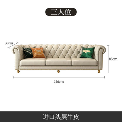 Nordic Modern Leather Sofas Luxury Sectional Single Loveseat Lounge Couch 3 Piece Designer Divano Soggiorno Furniture Home