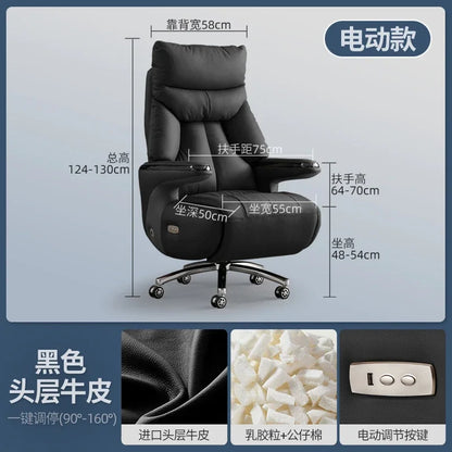 Heating Massage Office Chairs Ventilation Leather Relaxing Portable Desk Chair Recliner Nordic Comfy Silla Home Office