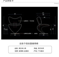 Nordic simple leisure chair light luxury creative design single sofa reception chair metal butterfly chair