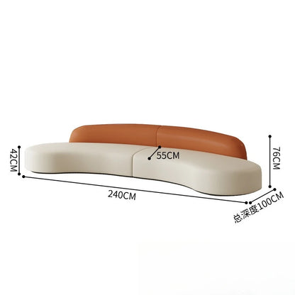 Nordic Fabric Sofa Office Business Reception Sofa Coffee Table Combination Beauty Salon Negotiation Leather Sofa
