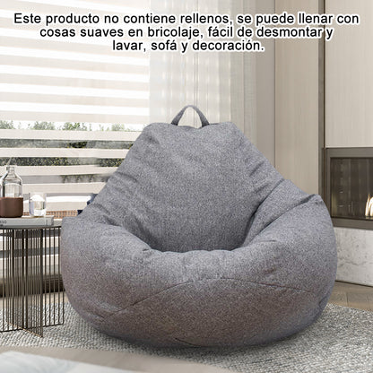 Lazy Sofa Cover Comfortable Large Bean Bag Cover without Filler for Home Bedroom Adults Kids Soft Tatami Chairs Covers Beanbags