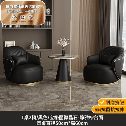 Modern light luxury single sofa chair home balcony negotiation reception table and chair combination designer office area leisur