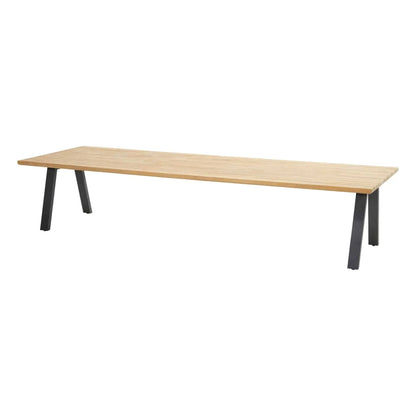 -Hotel Aluminium Dining Set Outdoor Rope Chairs Furniture Patio Metal Table And Chairs Garden Luxury Teak Wood Dining Table