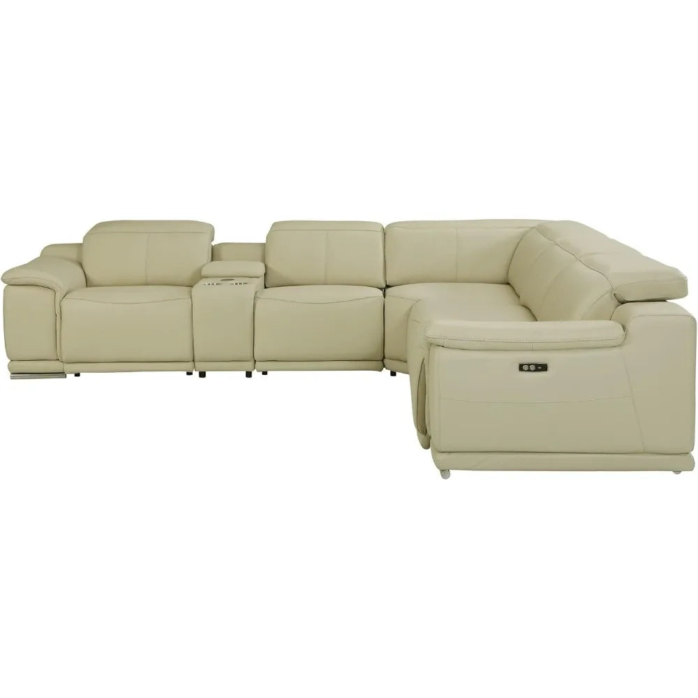 Modern 6-Piece Modular Sectional Sofa Set in Plush Chenille Upholstery for Comfortable Living Room Furniture - Durable Plywood
