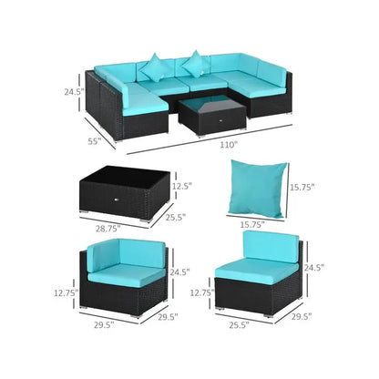 Outdoor Patio Furniture Set - Stylish & Durable for Garden, Backyard, or Balcony - Perfect for Relaxation & Entertaining Guests
