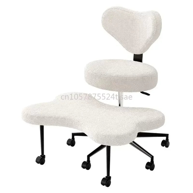 Cross Leg Chair - Meditation Chair with Wheels, ADHD Chair, Height Adjustable Seat, Adjustable Footstool
