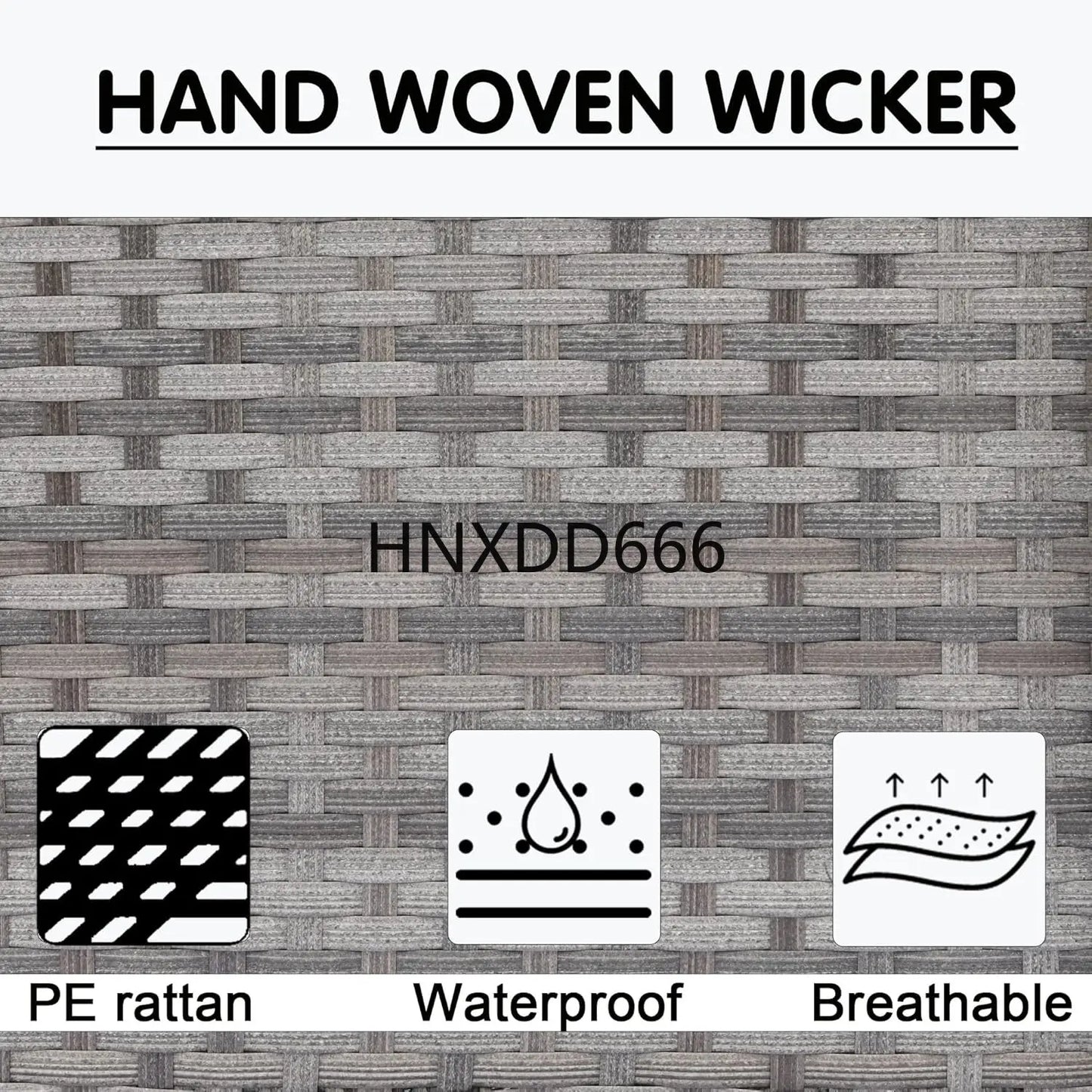 Patio Furniture Sets Outdoor Sectional Sofa with Swivel Rocking Chairs,PE Wicker Conversation Couchfor Backyard Deck Garden