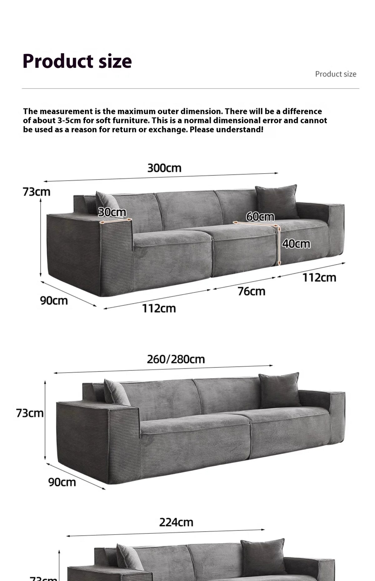 Italian minimalist vacuum sponge compression sofa modern simple corduroy small apartment living room tofu block sofa furniture