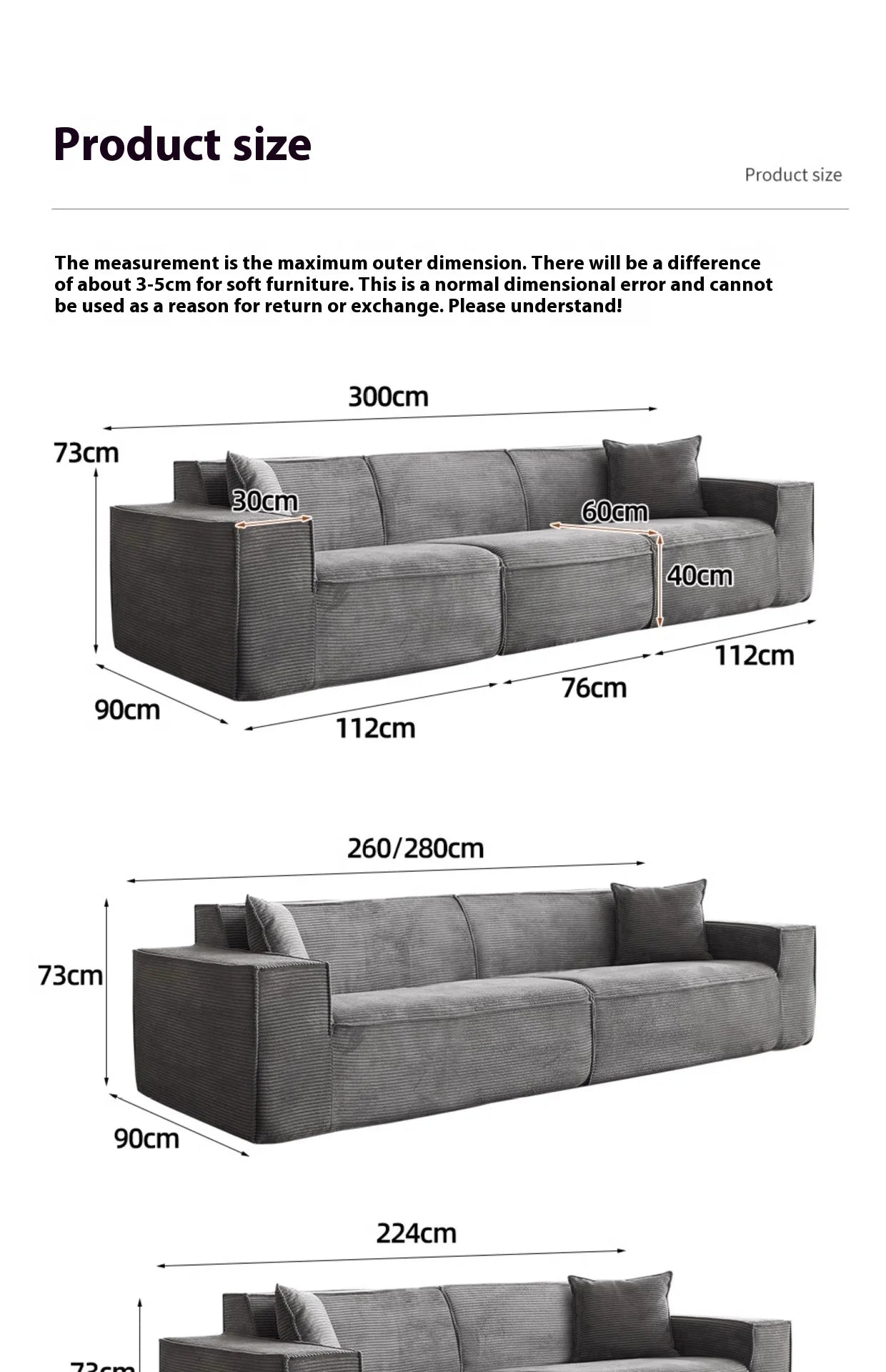 Italian minimalist vacuum sponge compression sofa modern simple corduroy small apartment living room tofu block sofa furniture