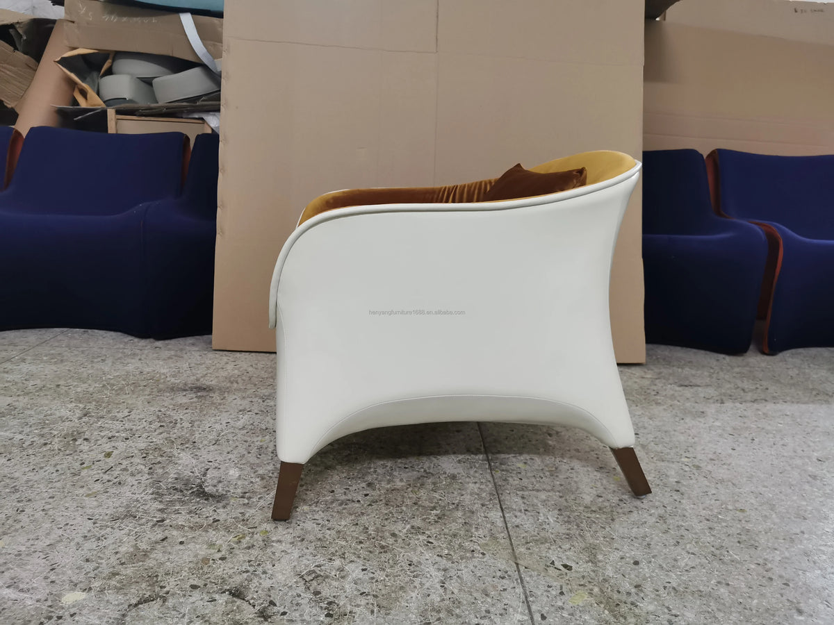 Nordic Luxury Design Solid Walnut Wood Reception Chair Simple Home Hospitality Club Furniture Living Room Hotel Net Red Leisure