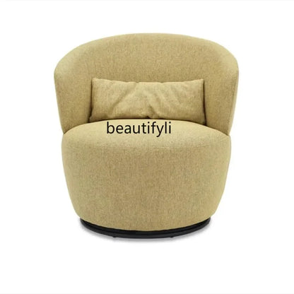 Y Simple light luxury rotating backrest sofa chair Italian armrest round leisure chair living room single sofa
