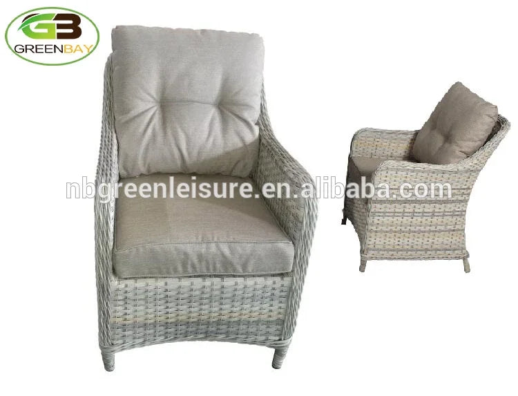 Luxury Outdoor Garden Sofa Set Modern Design Rattan Backrest Patio Furniture for Hotels&Villa Hall&Apartment Enhanced Comfort