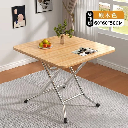 Furniture Folding  Dining Table Home Rental House Simple Small Apartment Dining Round  Foldable Outdoor Stall Small Square Table