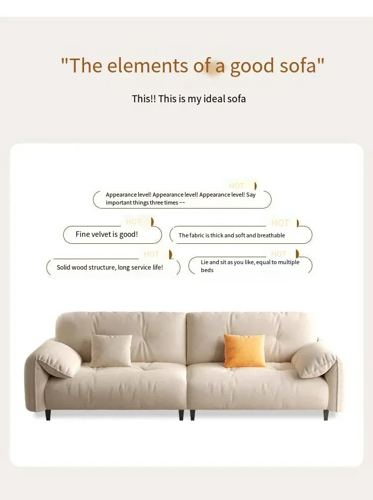 Large  Apartment Sofa Wood Lounge  Puffs Recliner Longer Sofa Modern Designer Luxury Nordic Muebles Para El Hogar Home Furniture