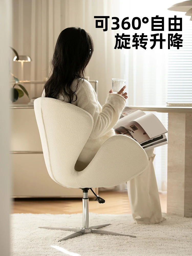 Single sofa chair swivel chair Nordic designer creative simple casual ins swan chair