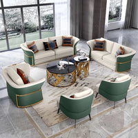 Italian Designer Leather Sofas Luxury 3 Pieces Set Minimalist Modern Sofa Loveseat Floor Divano Soggiorno Home Furniture
