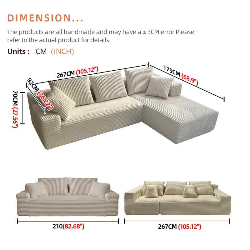 Modern Design Modular Living Room Magical Compression Sofa L Shape Luxury Compression Sofa Couch Compressed