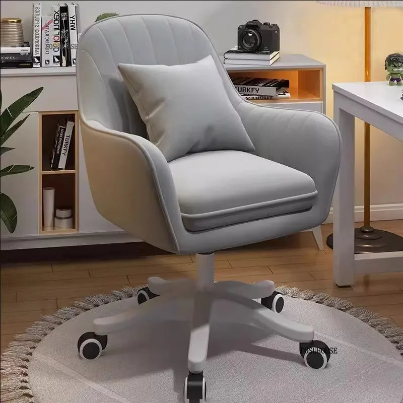 Nordic Style Office Chairs Leisure Home Computer Chairs Student Backrest Lift Chair Single Swivel Armchairs for Office Furniture