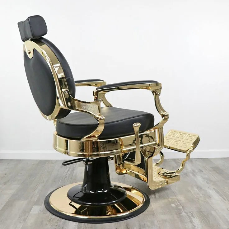 Barber Chair Retro Stylish Beauty Hairdressing King Style Armrest Hair Styling Classic Hydraulic Furniture Salon Barber Chair