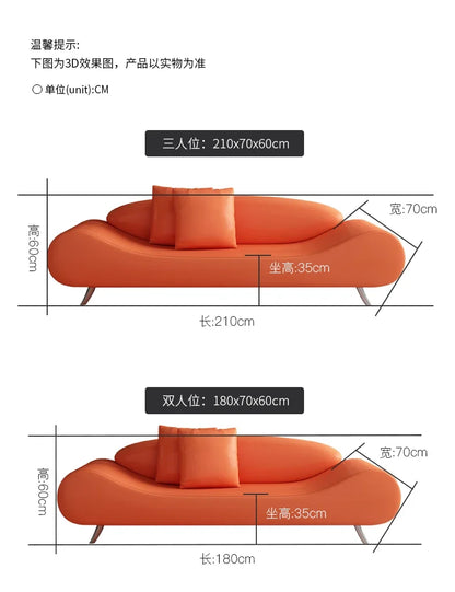 Nordic Relaxing Minimalist Modern Design Comfortable Living Room Sofas Elegant Light Luxury High-quality Simple Hotel Furniture