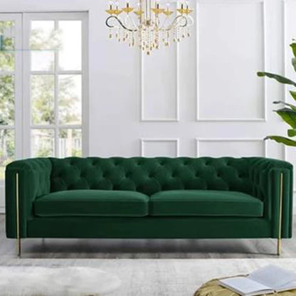 Simple Minimalist Light Luxury Fabric Sofa Set Furniture Velvet 1- 3 Seat Honeycomb Stainless Steel Living Room Sofas For Home