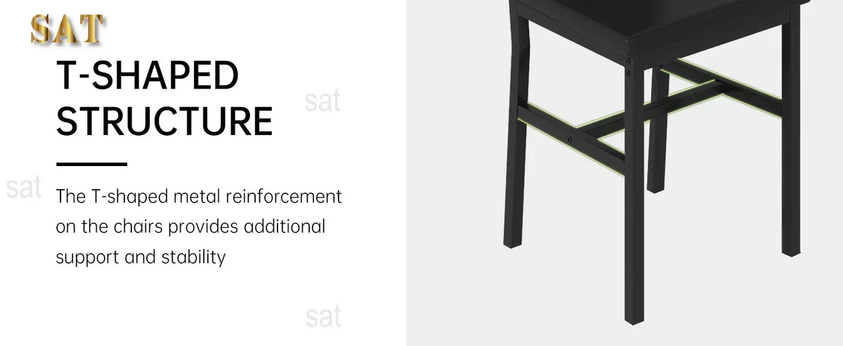 # Hot Dining Table Set For 4, Kitchen Tables And Chair For 4, Glass Dining Room Tables & PU Leather Metal Chairs, Table And Chai