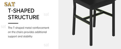 # Hot Dining Table Set For 4, Kitchen Tables And Chair For 4, Glass Dining Room Tables & PU Leather Metal Chairs, Table And Chai