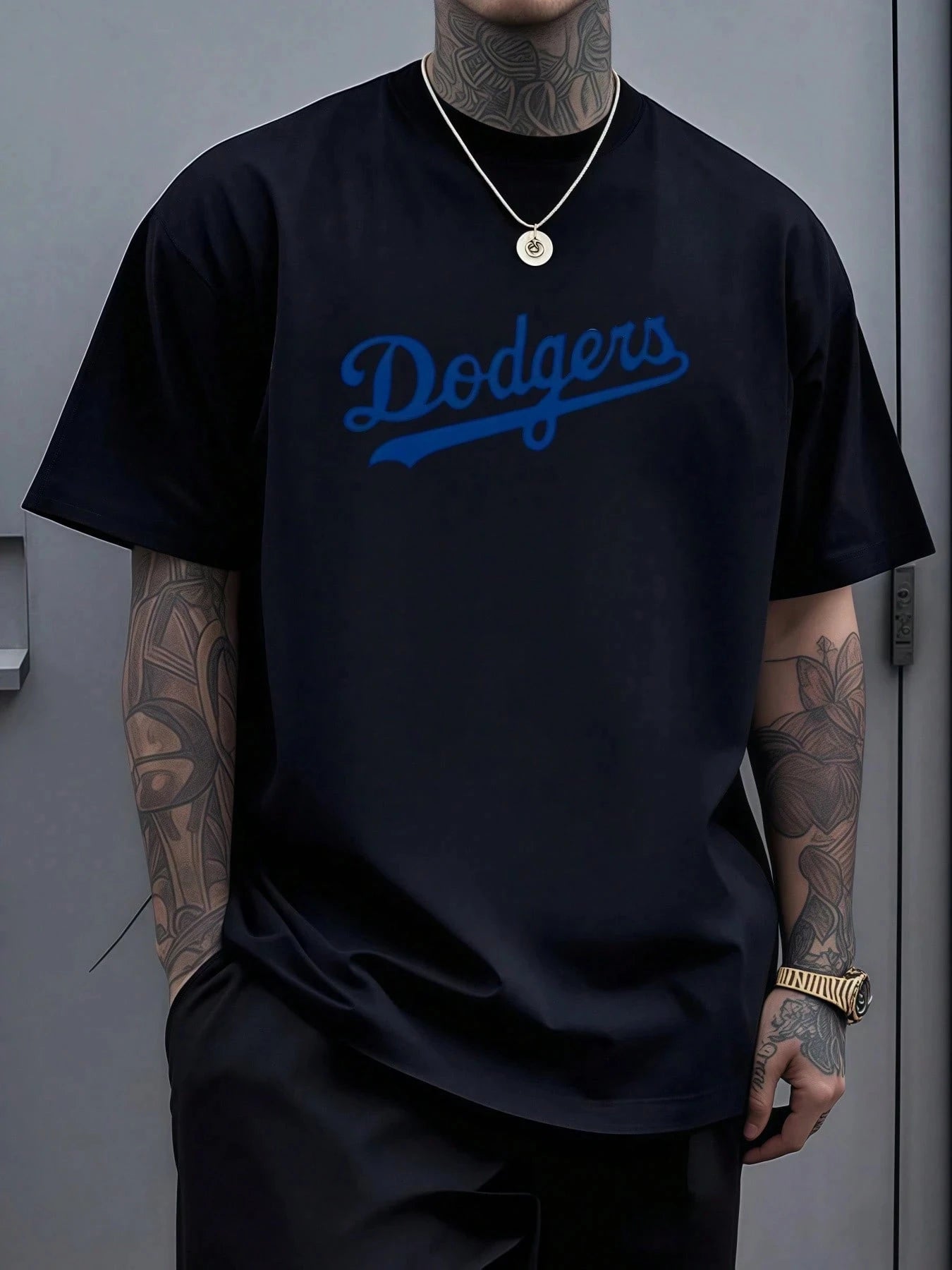 Mens Bold Dodgers Script Emblem In Deep Blue Celebrating Timeless Baseball Heritage And Team Pride  For Men  t shirt men