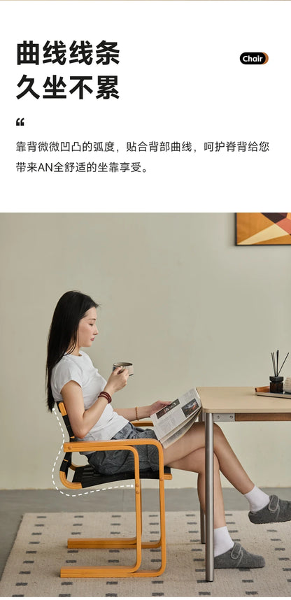 Pre-loved Solid Wood Armchair Dining Chair Home Fashion Comfort Retro Back Chair Esthetisch En Duurzaam Dining Room Furniture