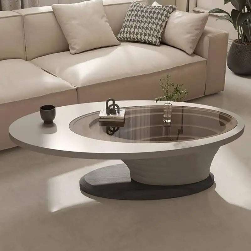 Table basse unique beige, décoration irrégulière, style nordique, table basse moderne de luxe, gain de place, meuble de salon, mobilier de salon