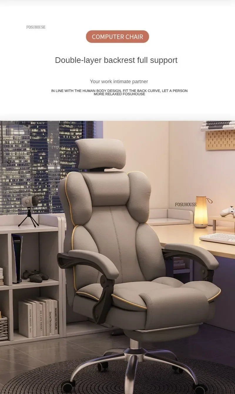 Ergonomic Office Gaming Chair Mobile Swivel Recliner Lounge Study Armchair Nordic Design Home Computer Chair