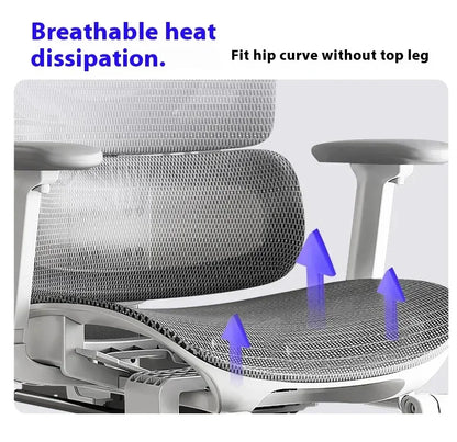 Ergonomic Office Chair with Lumbar Support Adjustable 3D Armrests Recline Tilt Function Mesh Seat for Home Office