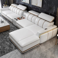 For Nordic 1 2 3  L Shape Luxury Leather Living Room Furniture Sectional Sofa Couch