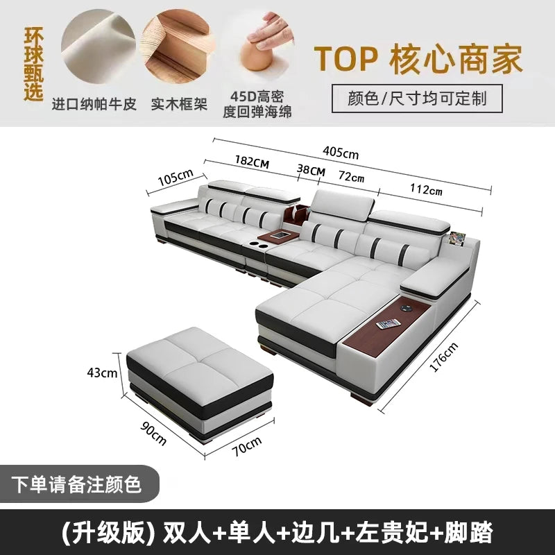 Large Size Lazy Living Room Sofas Leather Relaxing Modern Cheap Lounge Living Room Sofas Luxury Koltuk Takımı Home Decoration
