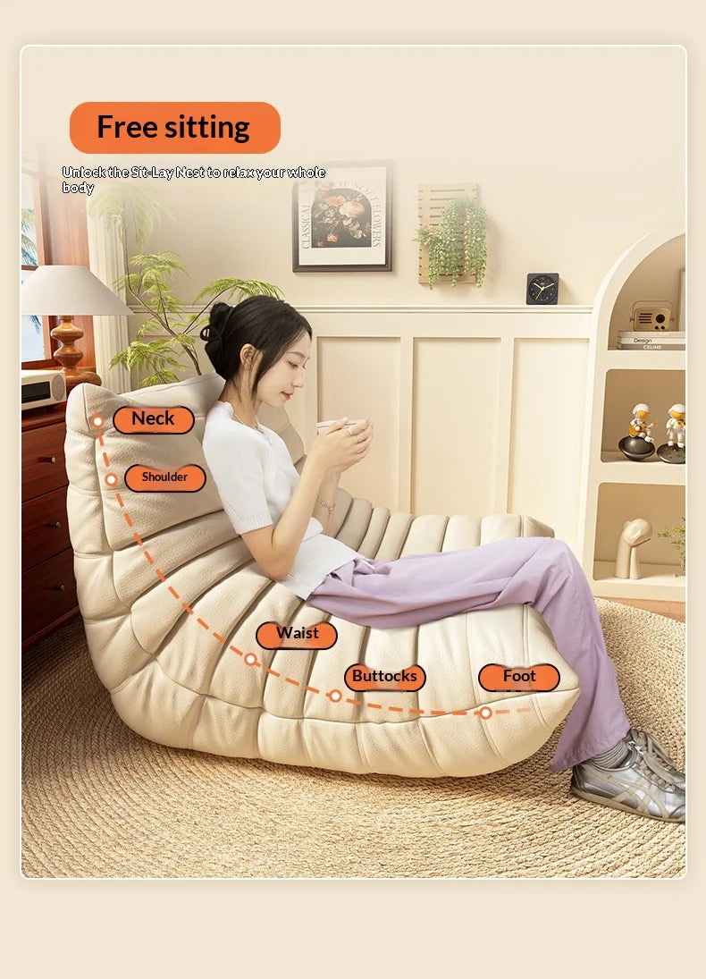 Lazy Sofa Reclining Sleeping Bedroom Small Sofa Bedside Tatami Leisure Chair Living Room Sofa