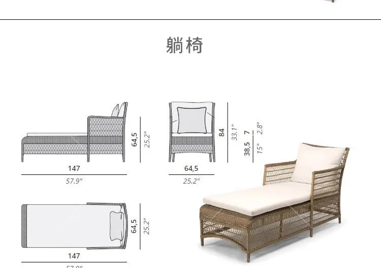 Living Room Chairs Outdoor Sofas Homestay Minimalist Design Balcony Garden Sofas Accent Modern Furniture Gartenstuhl Lshysf