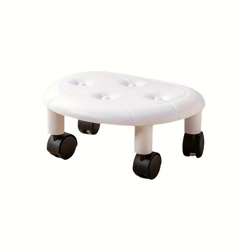 Mobile Plastic Leisure Chair with Silent Casters, Flexible Movement, Eco‑friendly and Durable Plastic Material