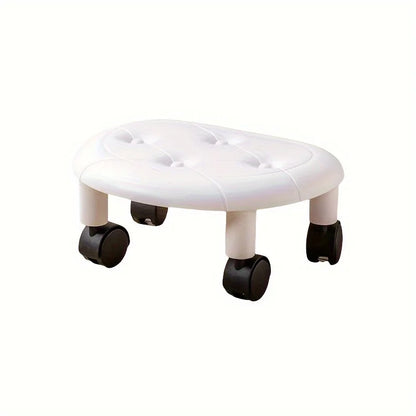 Mobile Plastic Leisure Chair with Silent Casters, Flexible Movement, Eco‑friendly and Durable Plastic Material