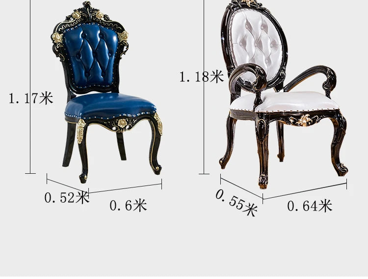 HTT marble dining table and chair combination carved round table for household8 people round  with turntable furniture