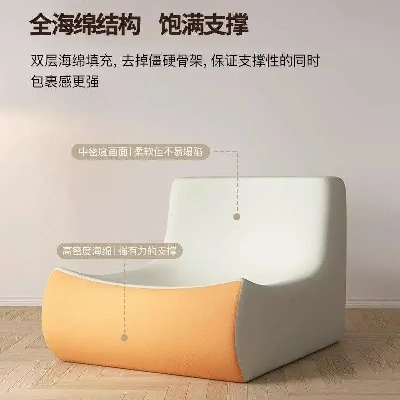 Single Seat Foam Armless Couch Chair Lazy Floor Sofa Fireside Bean Bag Chair Sofa Lounger for Living Room Bedroom Fireside Chair
