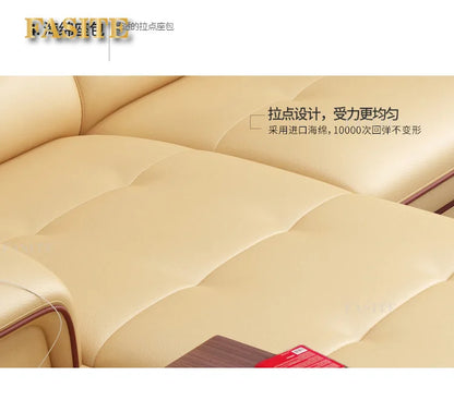 Living Room Sofa set furniture real genuine cow leather sofas bluetooth puff asiento muebles de sala canape L shape sofa cama