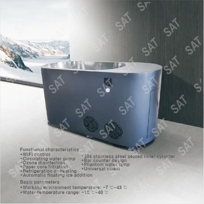 z Factory Outdoor Wooden Ice Bath Cold Plunge Stainless Steel Liner Cold Soaking Sport Recovery