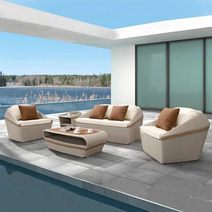 Minimalist Design Outdoor Sofas Luxury Accent Personality Nordic Garden Sofas Creative Hotel Furniture Arredo Giardino Lshysf