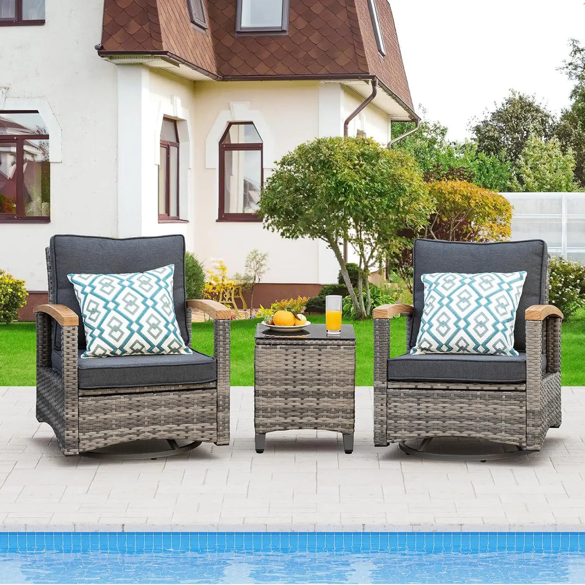 Swivel chairs for outdoor furniture