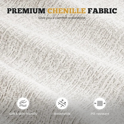 122" modern l shaped modular sectional sofa, boneless couches for living room with ottoman,4 seater convertible chenille cloud c