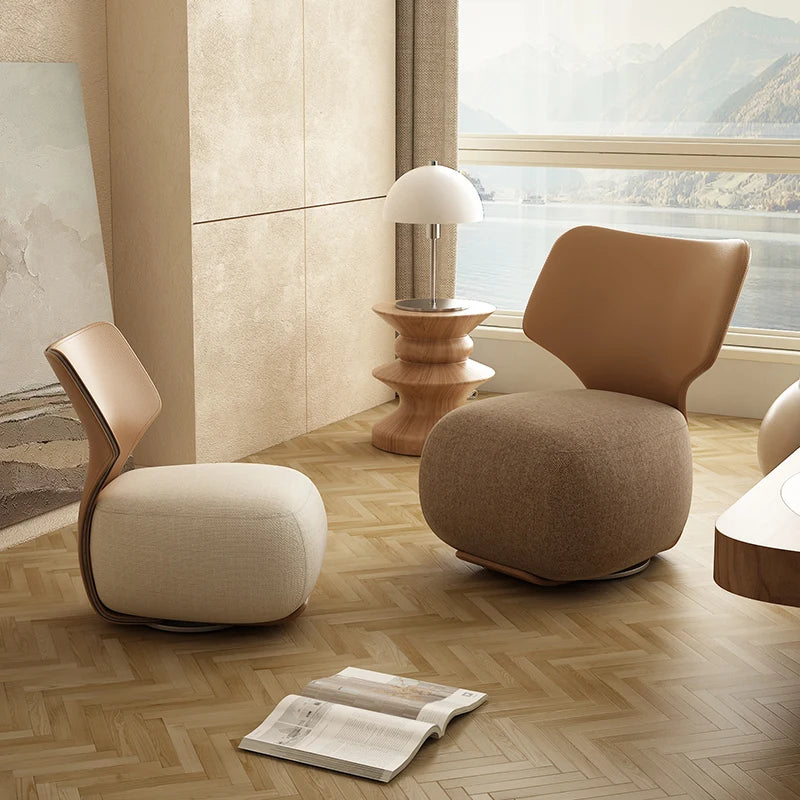 European Comfort Living Room Chairs Swivel Nordic Single Comfy Lounge Chairs Adult Bedroom Relaxing Sillas De Sala Furniture