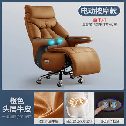 Intelligent electric leather office chair study computer chair president chair high frequency pulse