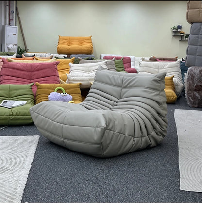 Lazy sofa, togo caterpillar sofa, light luxury, simple Internet celebrity creative chair, suede freehand space recliner