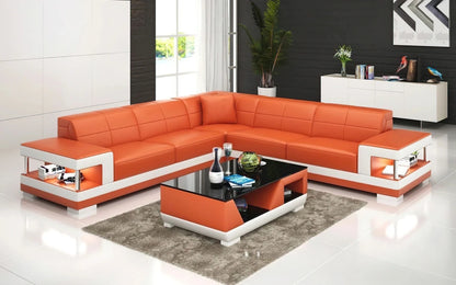 Nordic new creative leather sofa first layer cowhide modern living room sofa
